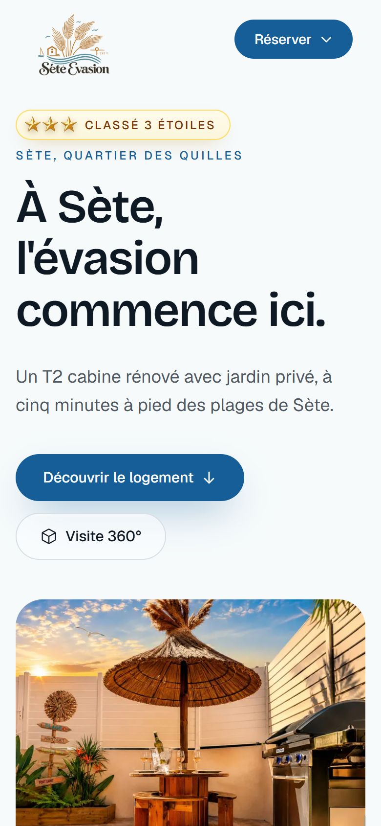 Le même site sur téléphone